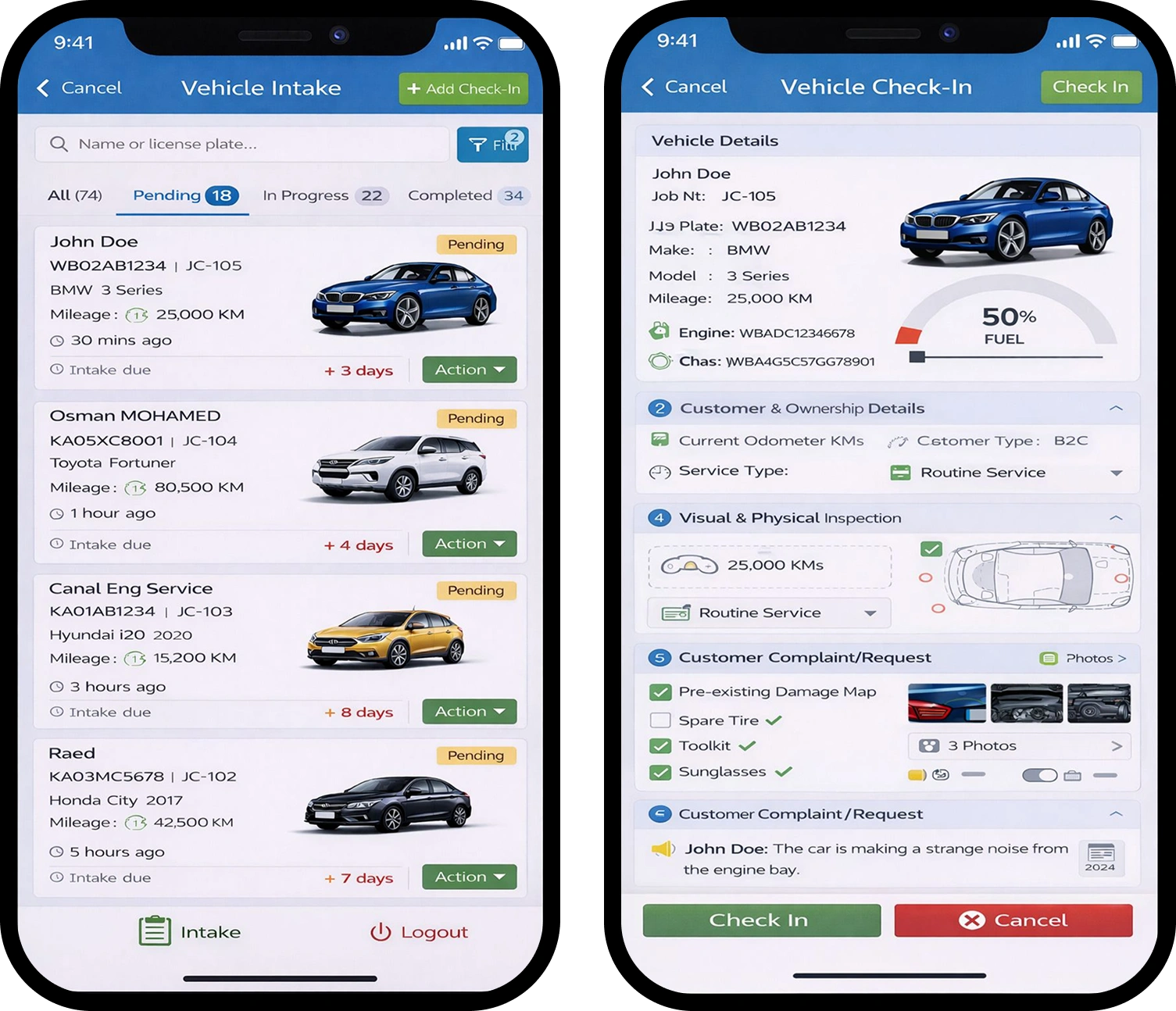 Vehicle Check-in